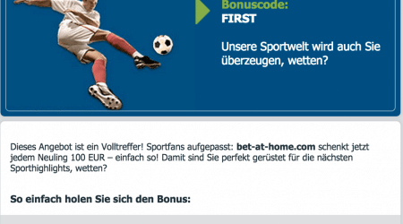 Bonus Angebote bei Bet-at-Home