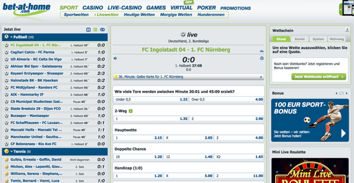 bet-at-home Live Wetten