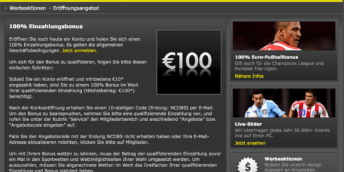 Bonus Angebote bei Bet365