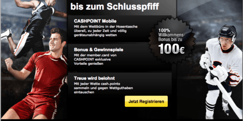 Sportwetten mit PayPal bei Cashpoint