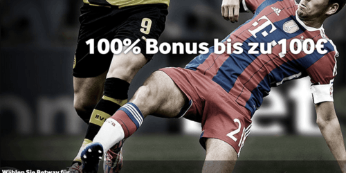 100€ Wettbonus bei Betway